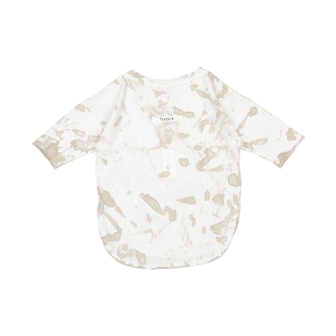 Booso Beige Long Acid Splash Tee