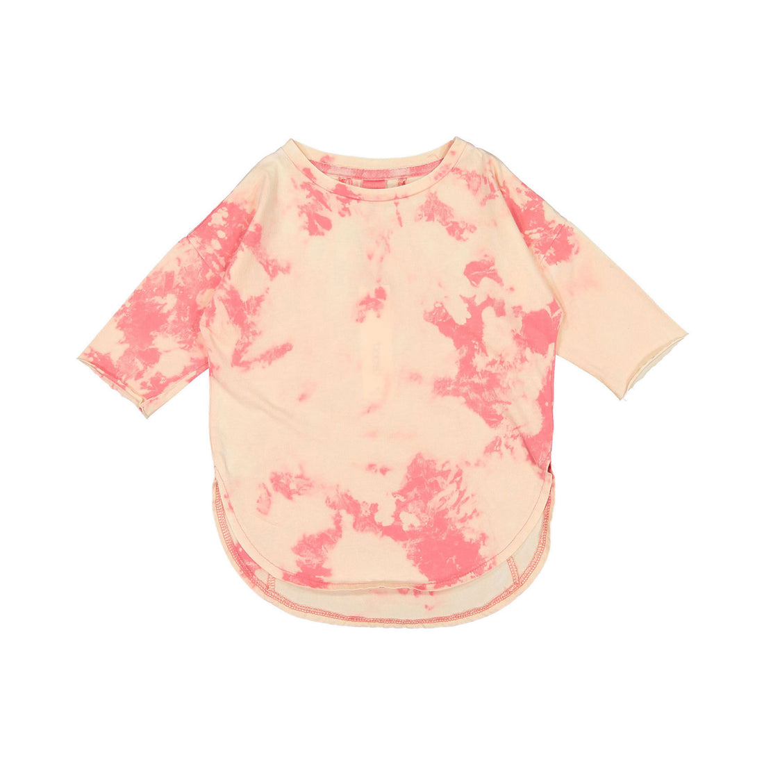 Booso Pink Long Acid Splash Tee
