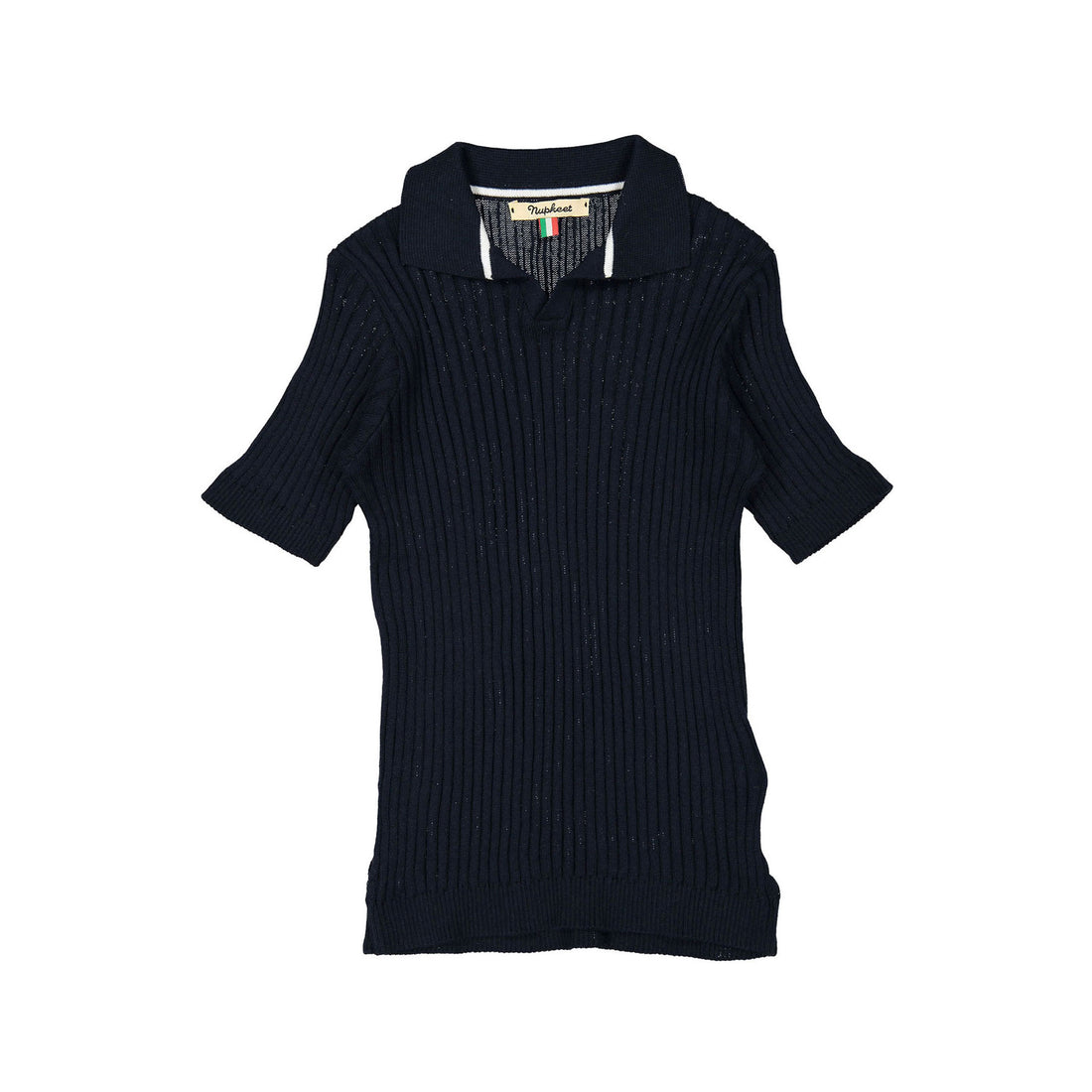 Nupkeet Navy Ribbed Rimini Knit Polo