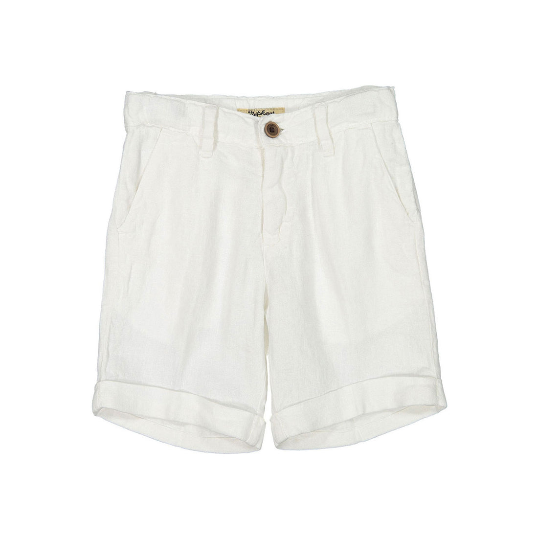 Nupkeet White Bermuda Shorts