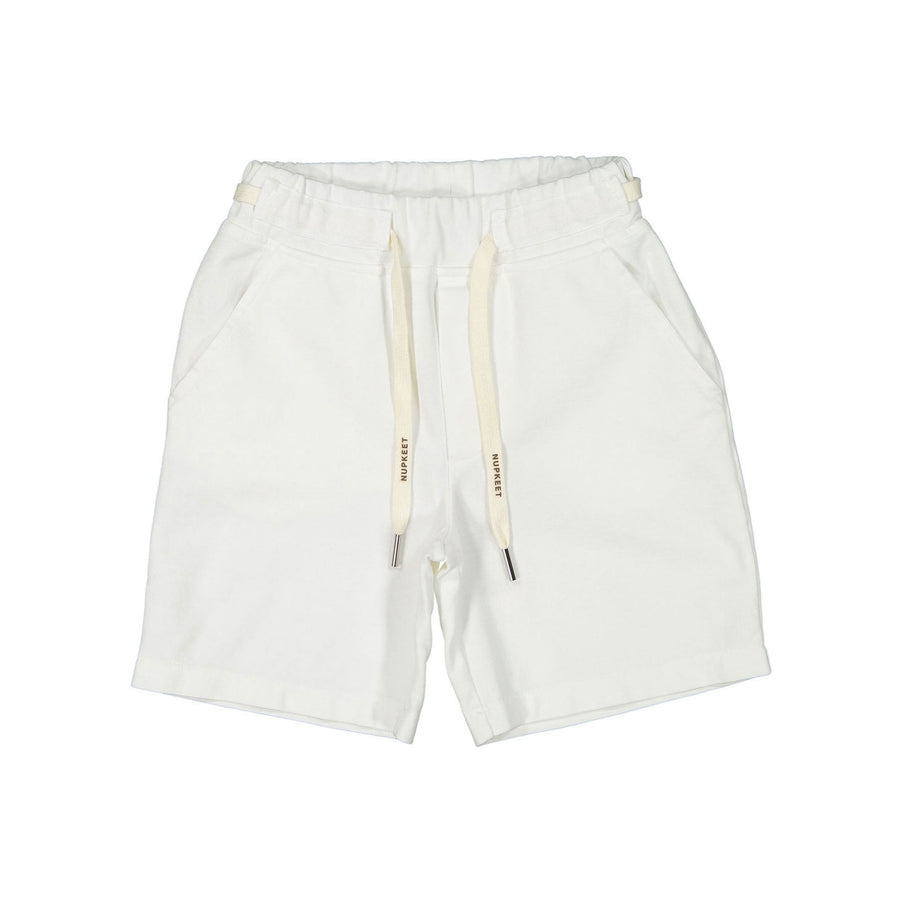 Nupkeet White Bermuda Pocket Shorts