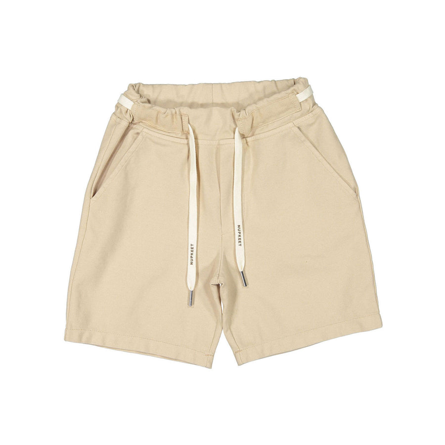Nupkeet Beige Bermuda Pocket Shorts