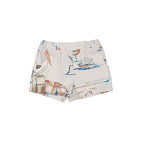 Nanos White Sea Print Baby Shorts