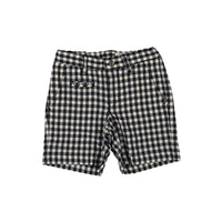 Nanos Black Check Shorts