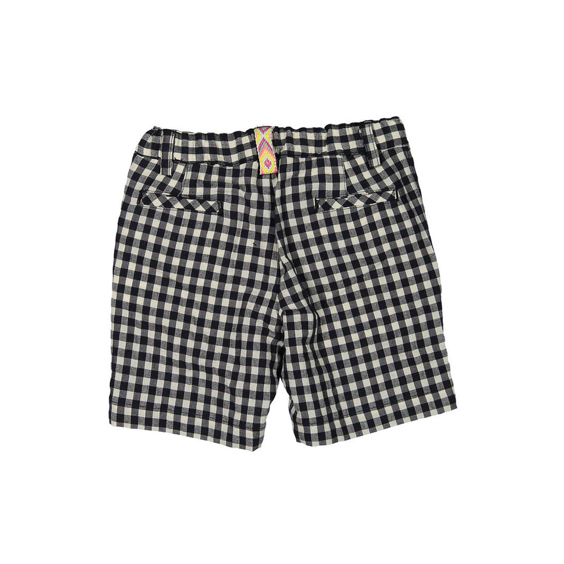 Nanos Black Check Shorts