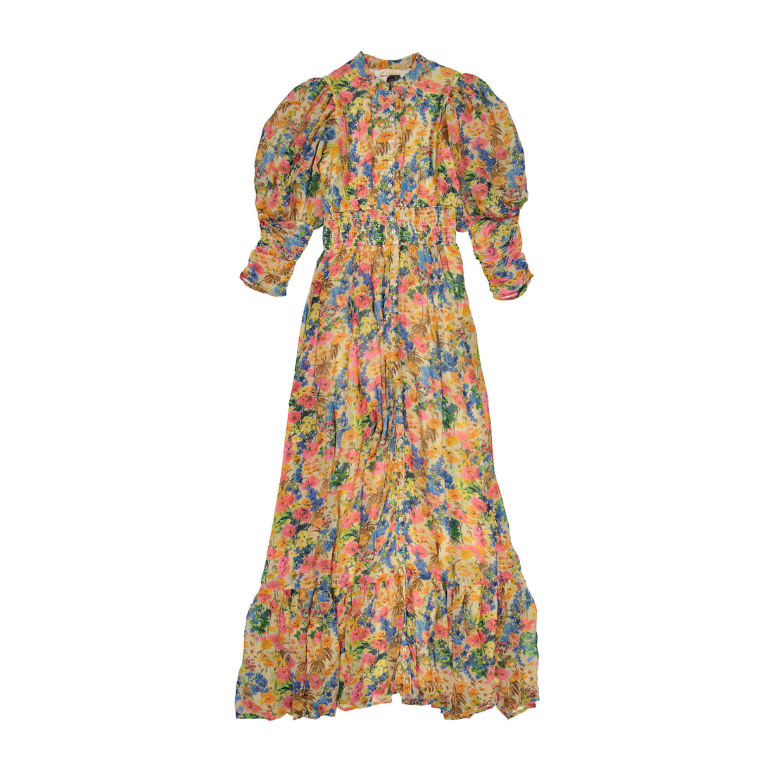 by Timo Light Blossom Georgette Button Down Womens Dress