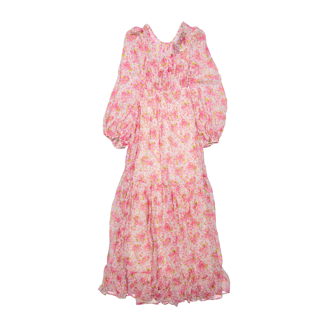 by Timo Pink Blossom Georgette Open Back Dress