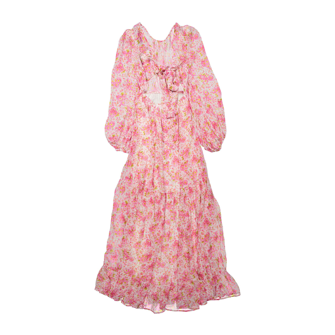 by Timo Pink Blossom Georgette Open Back Dress