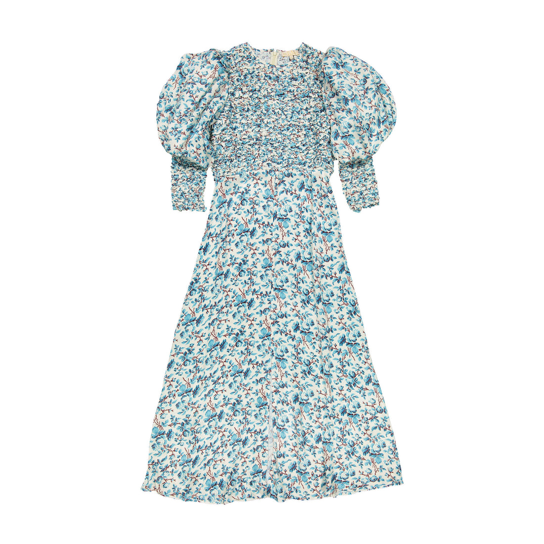by Timo Blue Rose Crepe Satin Midi Dress