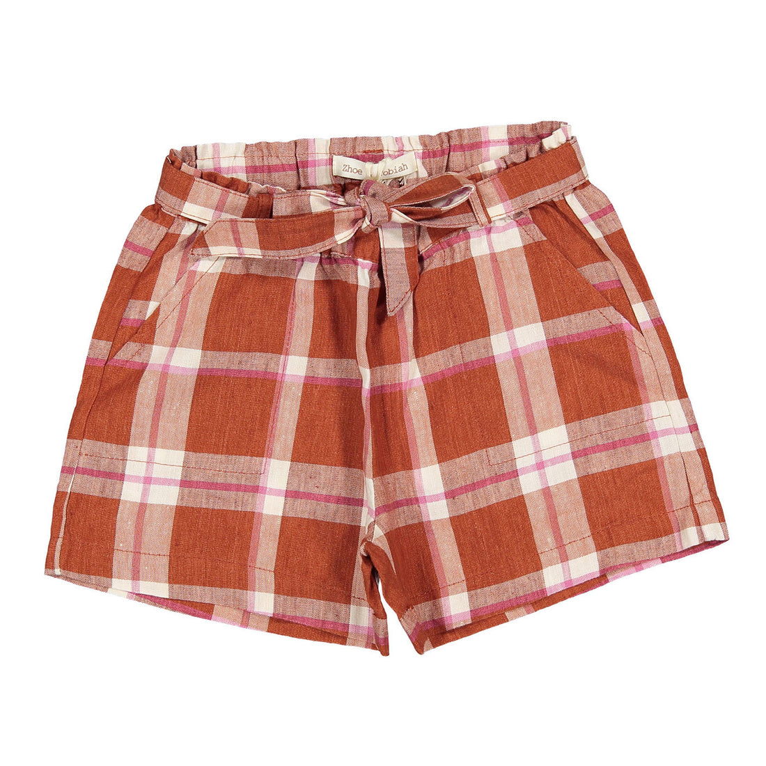 Zhoe and Tobiah Sienna Plaid Tie Shorts