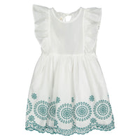 Zhoe and Tobiah Oasis Embroidered Ruffle Dress  Ladida