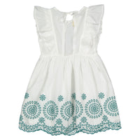 Zhoe and Tobiah Oasis Embroidered Ruffle Dress