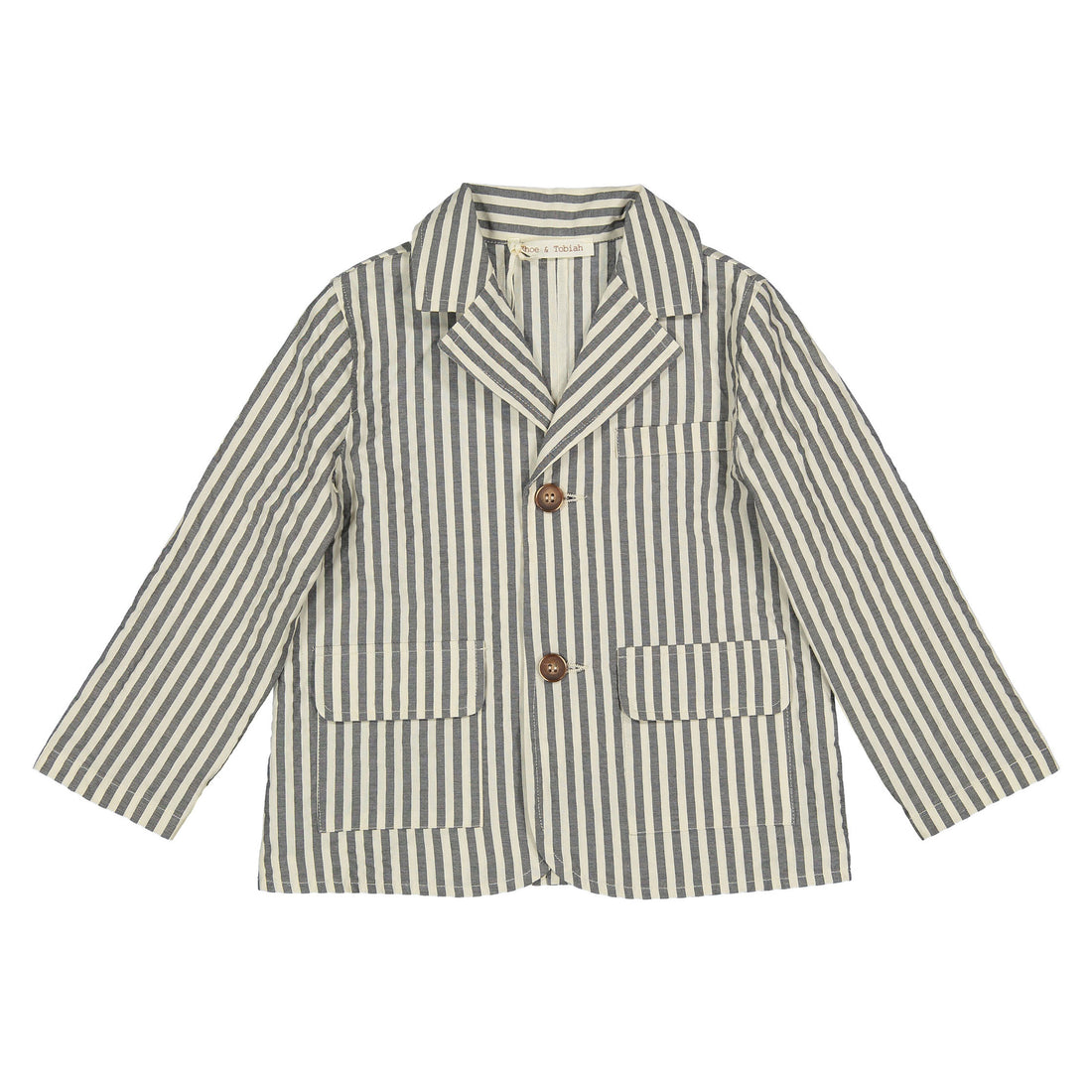 Zhoe and Tobiah Grey Seersucker Blazer