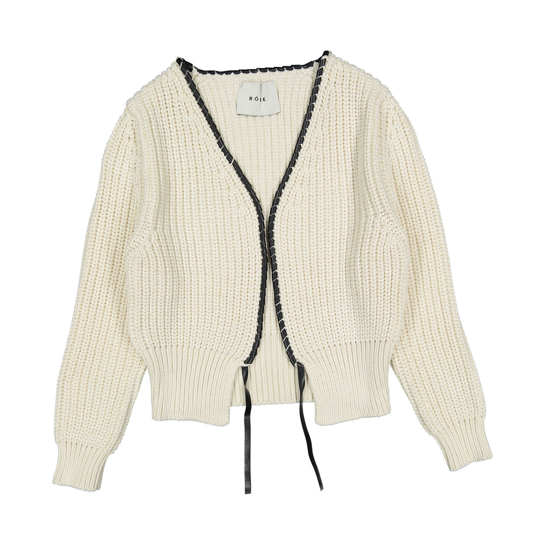 Rohe Cream Lace Detailed Knit Cardigan