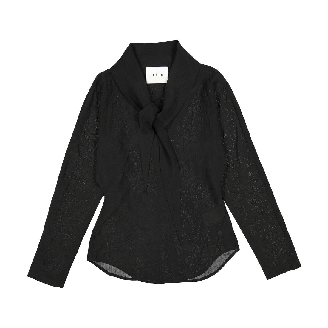 Rohe Black Crushed Scarf Top