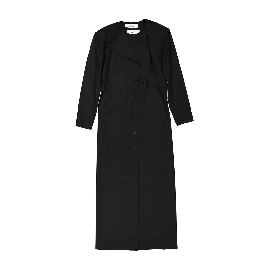 Rohe Black Detachable-Jacket Poplin Dress