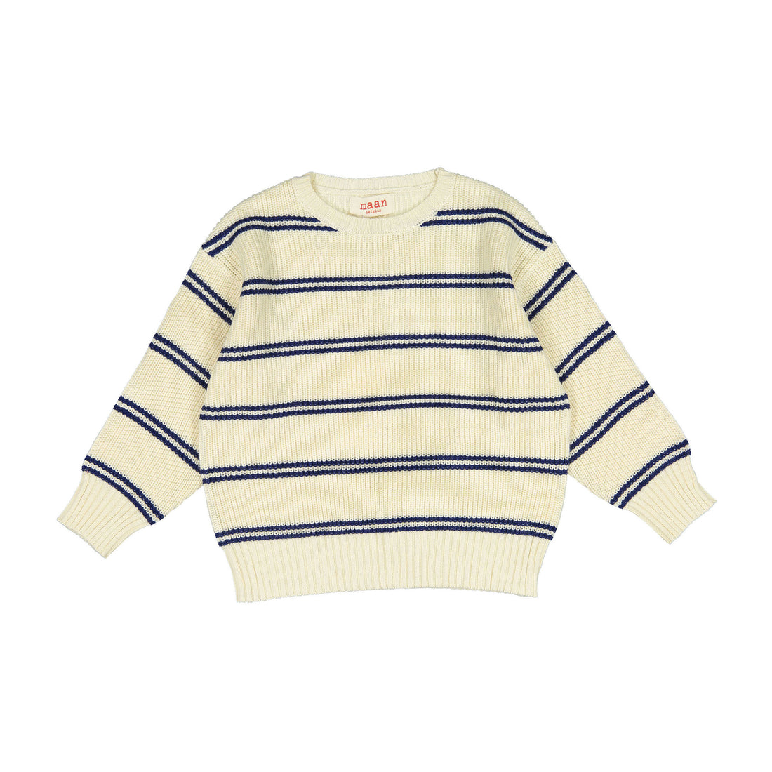 Maan Cream/Blue Stripe Crow Sweater