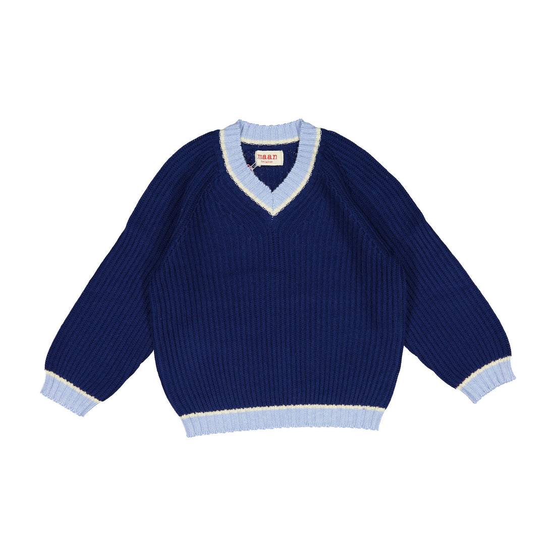 Maan Galaxy Blue Constrast Collie Sweater
