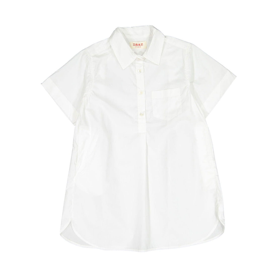 Maan White Cotton Puma Shirtdress