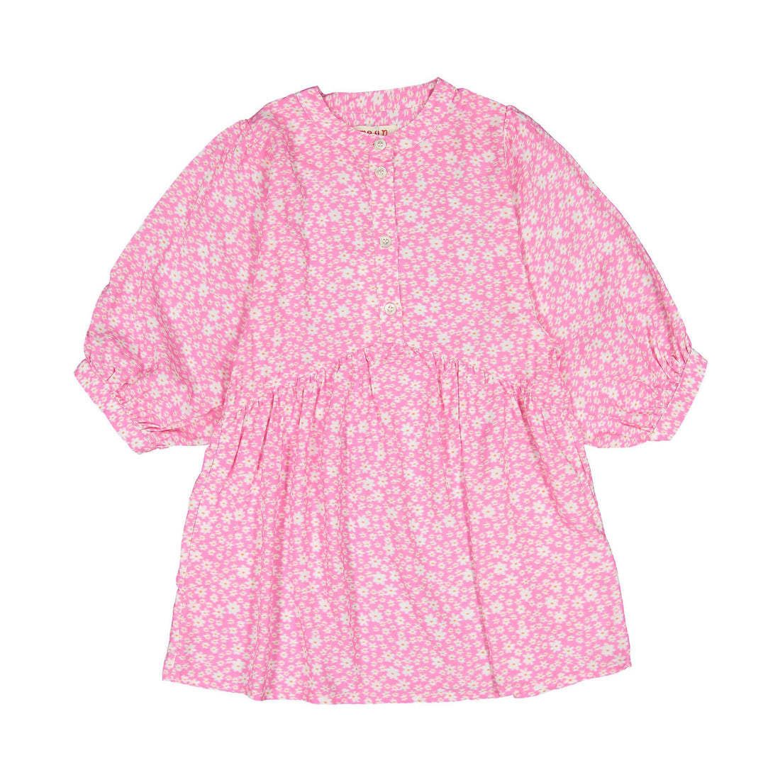 Maan Pink Mini Flowers Panda Dress