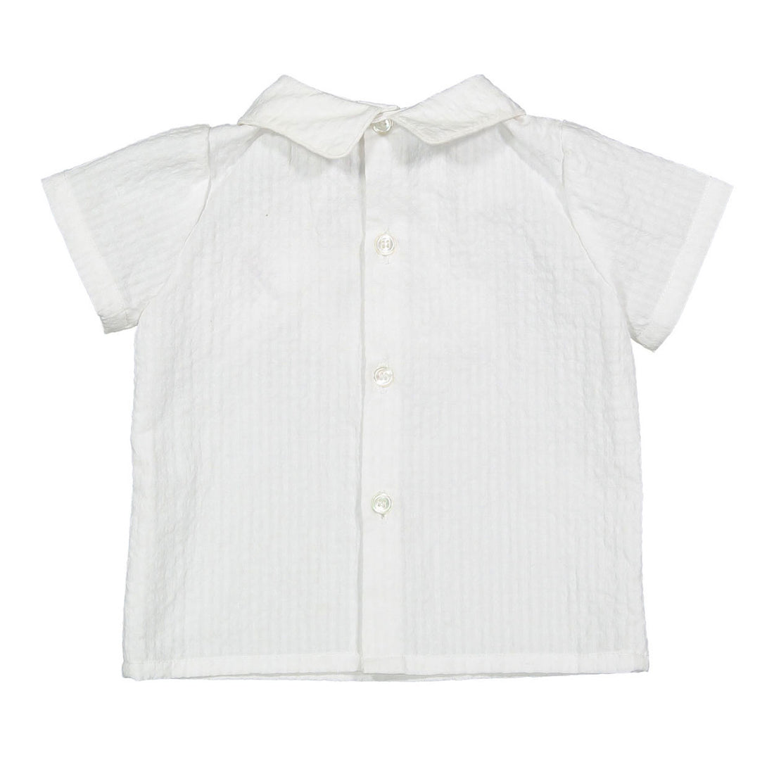 Kidiwi White Seersucker Maxandre Baby Shirt