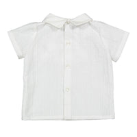 Kidiwi White Seersucker Maxandre Baby Shirt