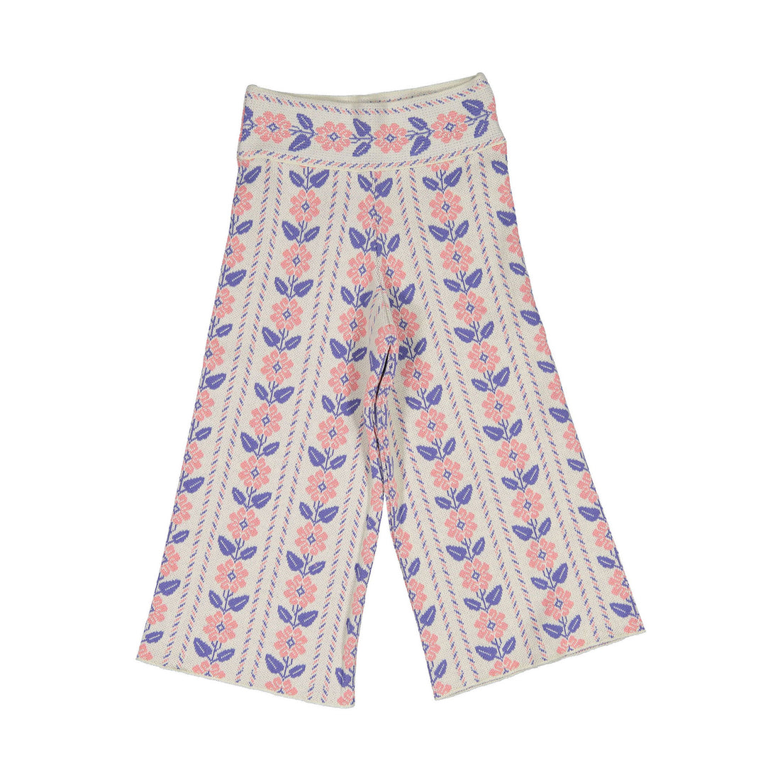 Bonjour Diary Jacquard Flowers Knitted Trouser