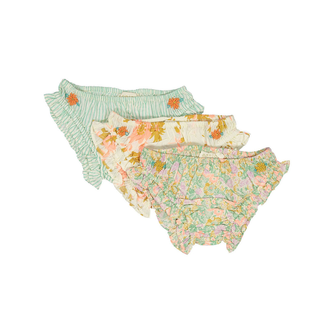 Bonjour Diary Pastel Garden 3 Panties Set With Pouch