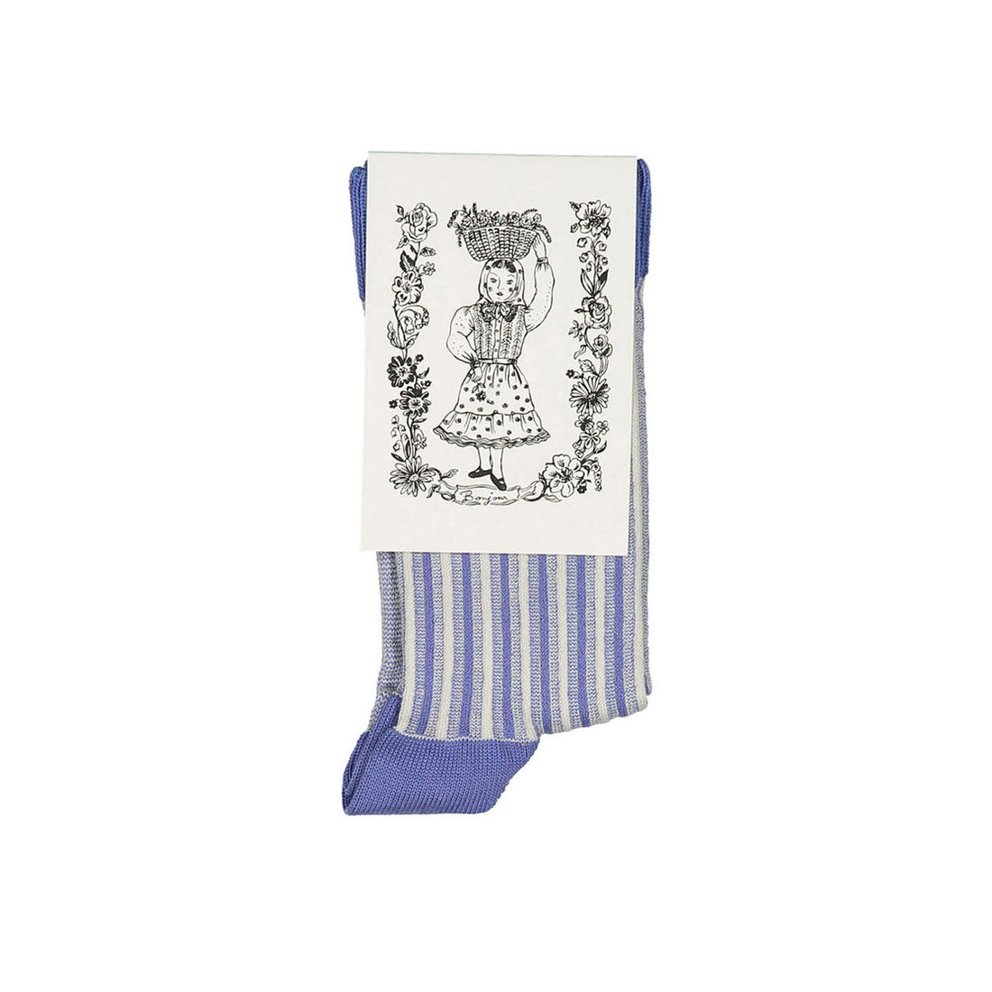Bonjour Diary Blue Deckchair Stripes Socks