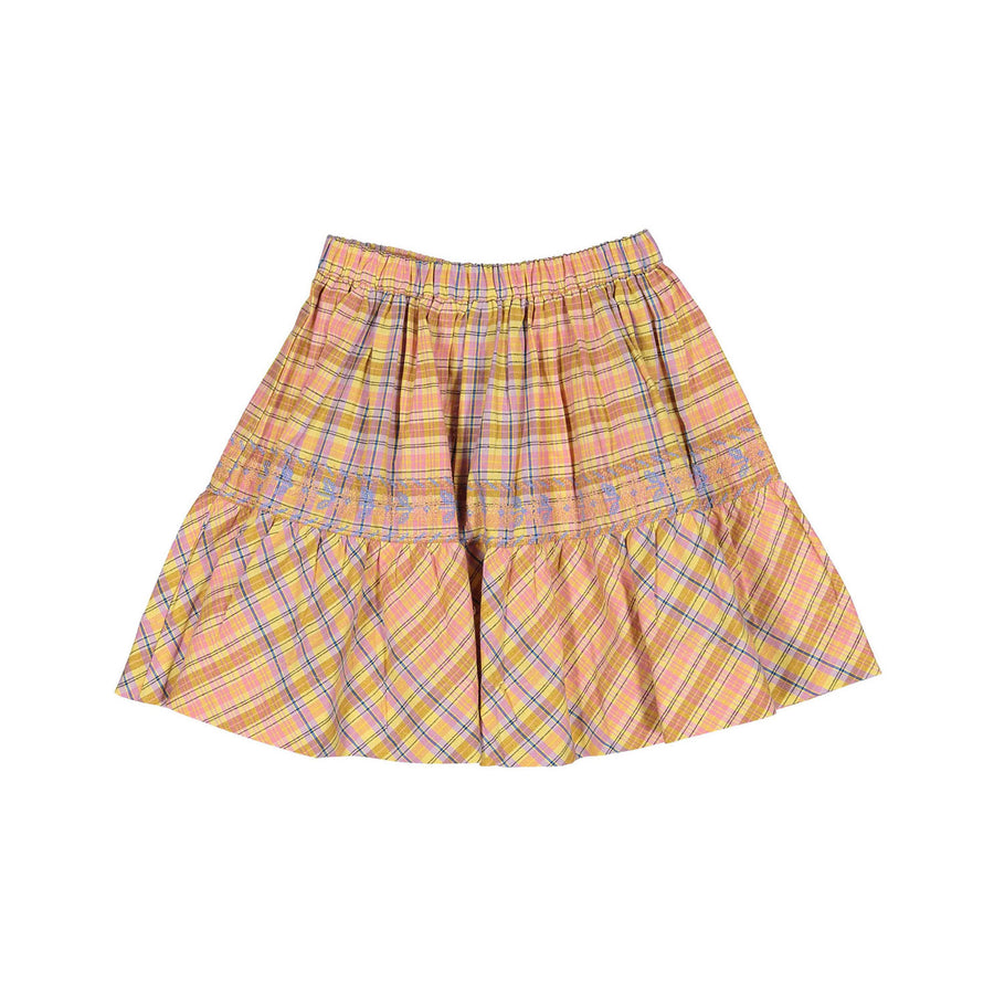 Bonjour Diary Rainbow Check Skirt