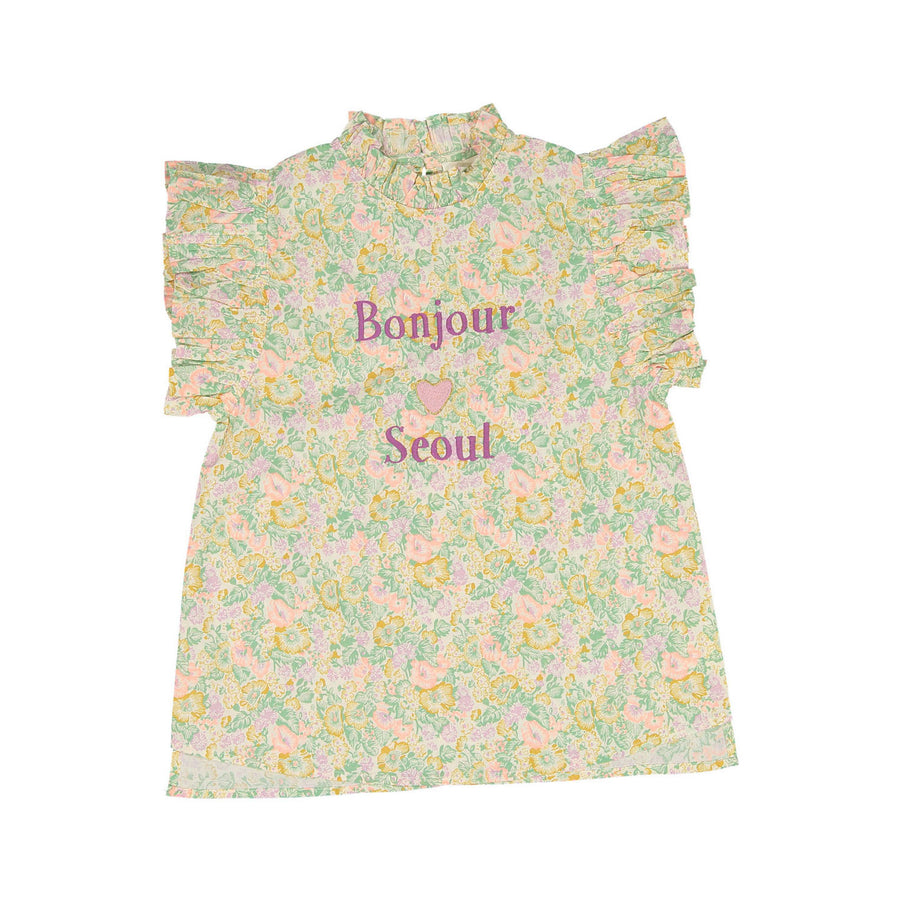 トップス Bonjour diary / CROP BLOUSE 4y Bonjour Diary Crop Shirt and Skirt Set – Ladida