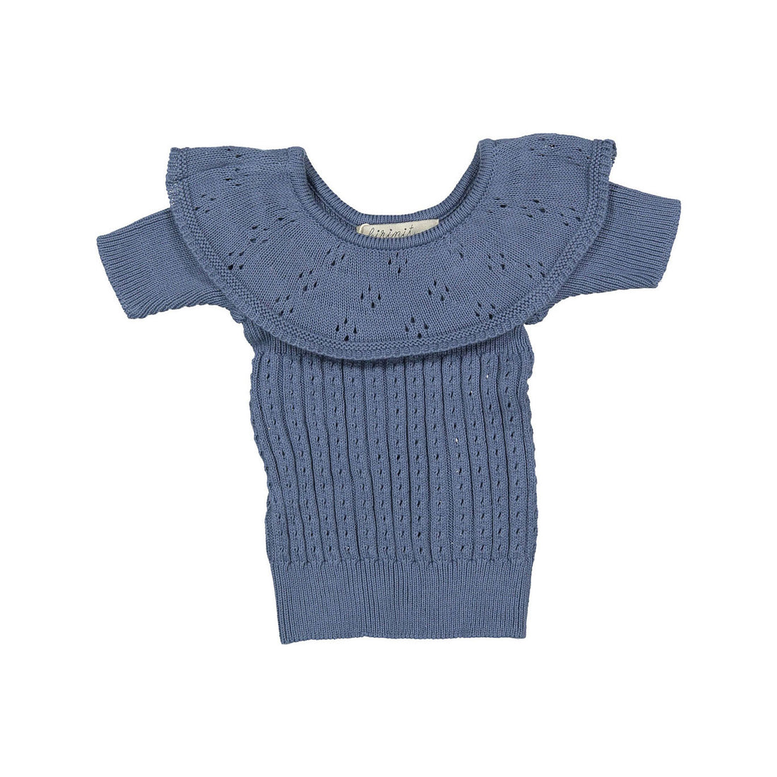 Birinit Navy Ruffle Sweater