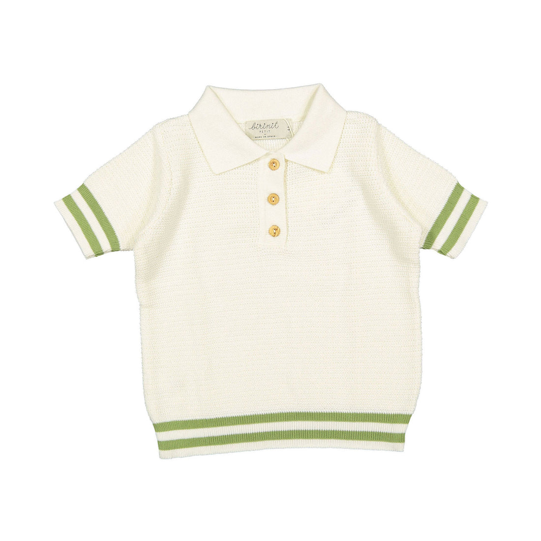 Birinit White And Green Polo Shirt