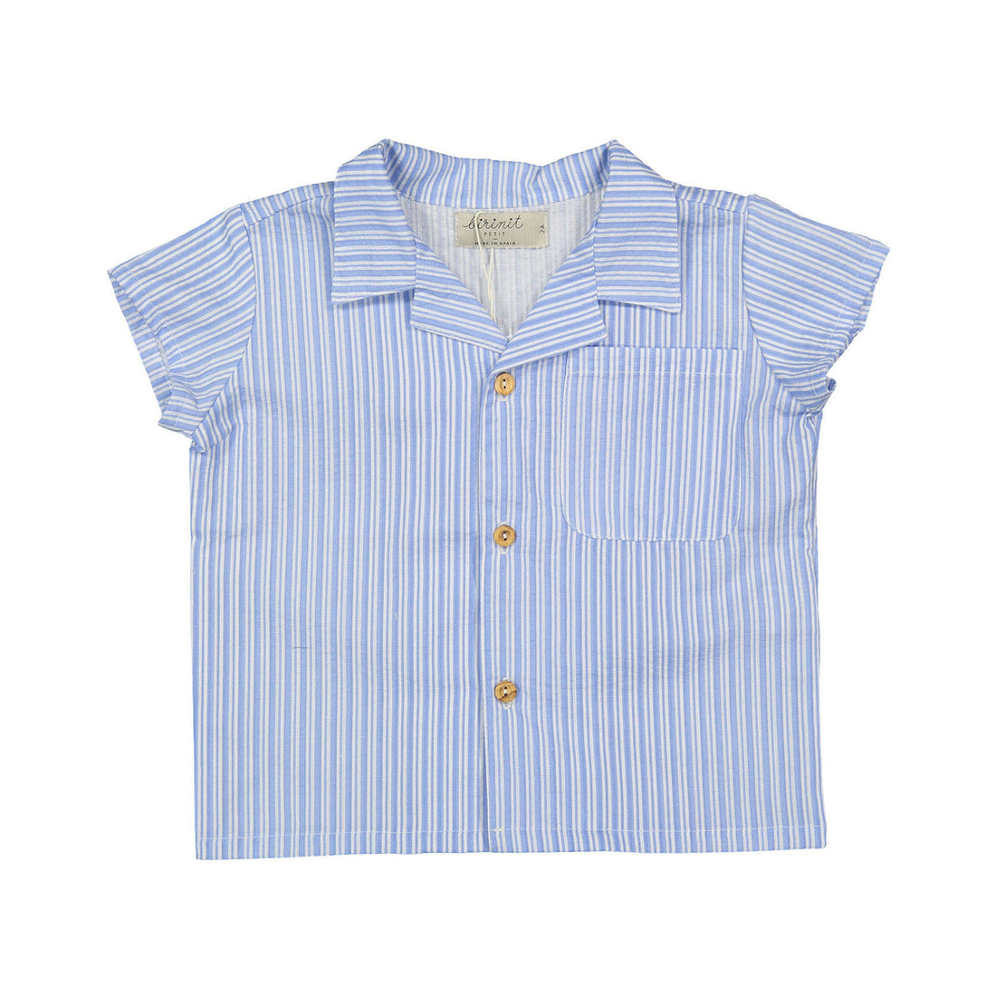 Birinit Blue Stripe Lapel Shirt