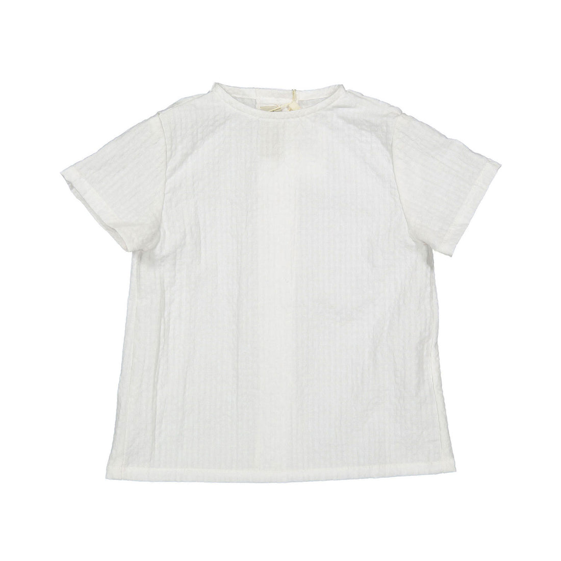 Birinit White Gingham Short-Sleeved Shirt