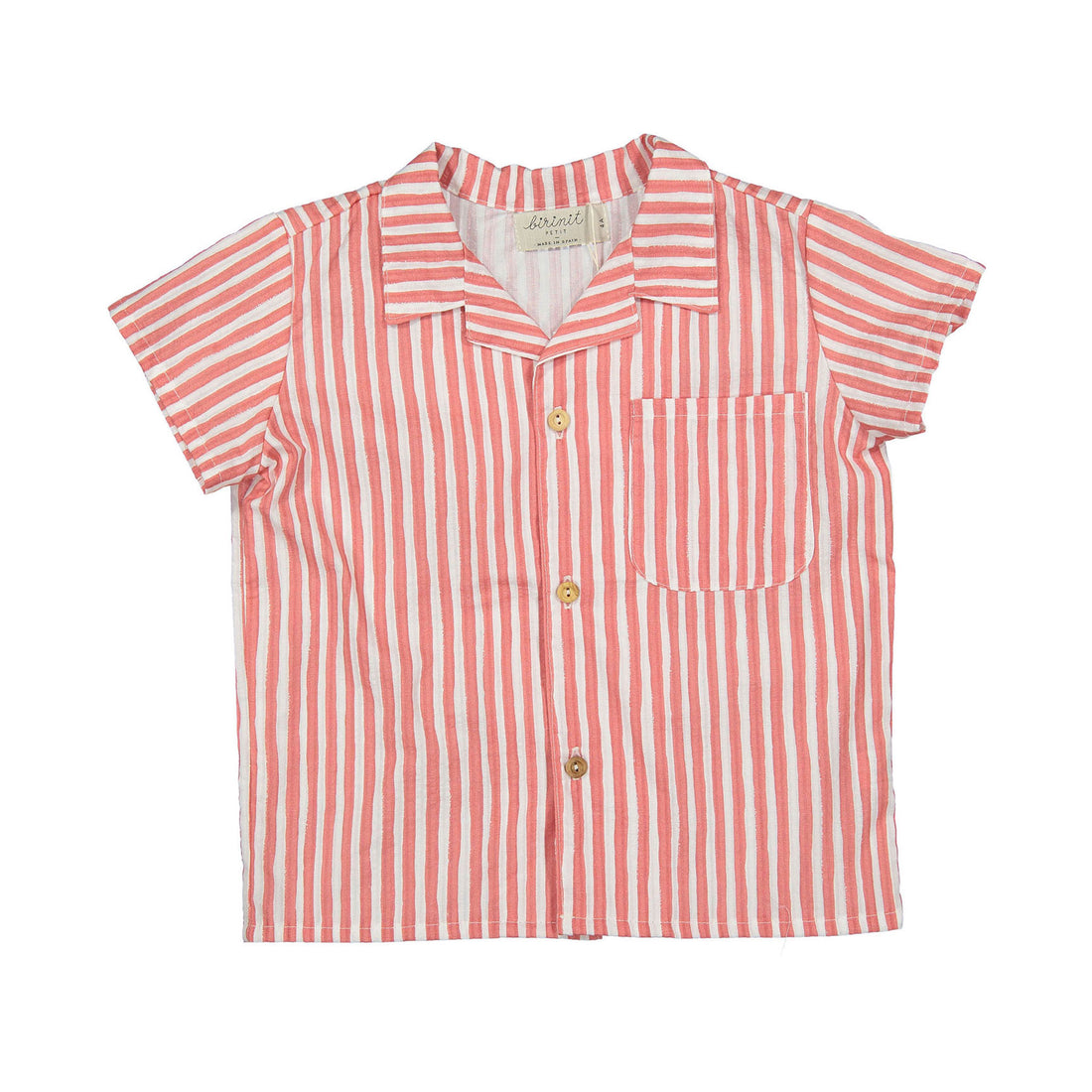 Birinit Red Stripe Lapel Shirt