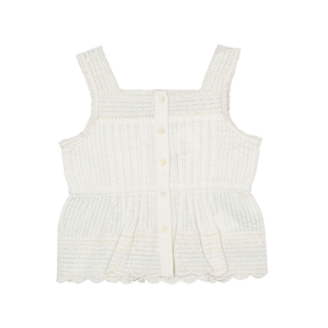 Bonpoint Off White Athena Sleeveless Blouse