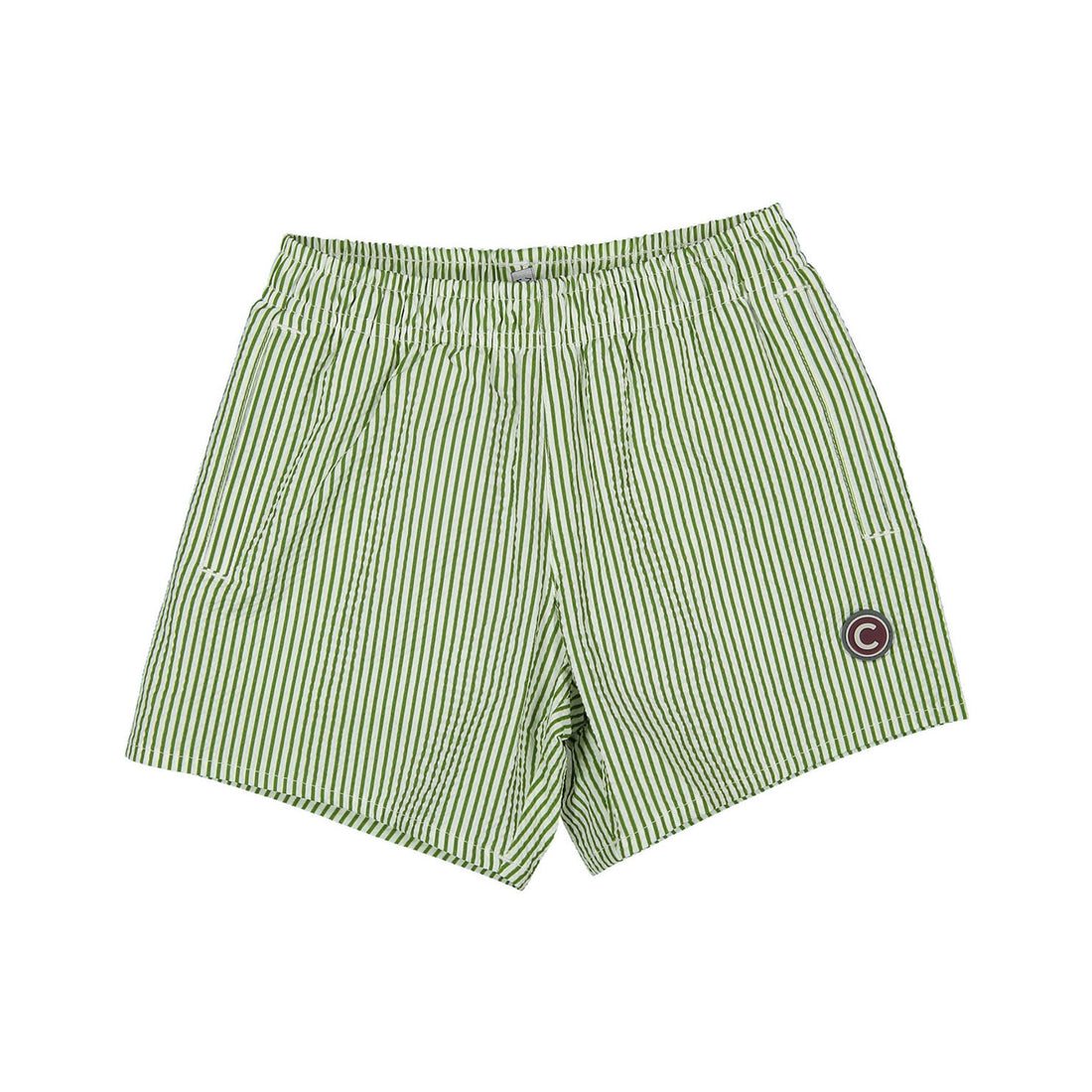 Colmar Hill Green Seersucker Swim Shorts