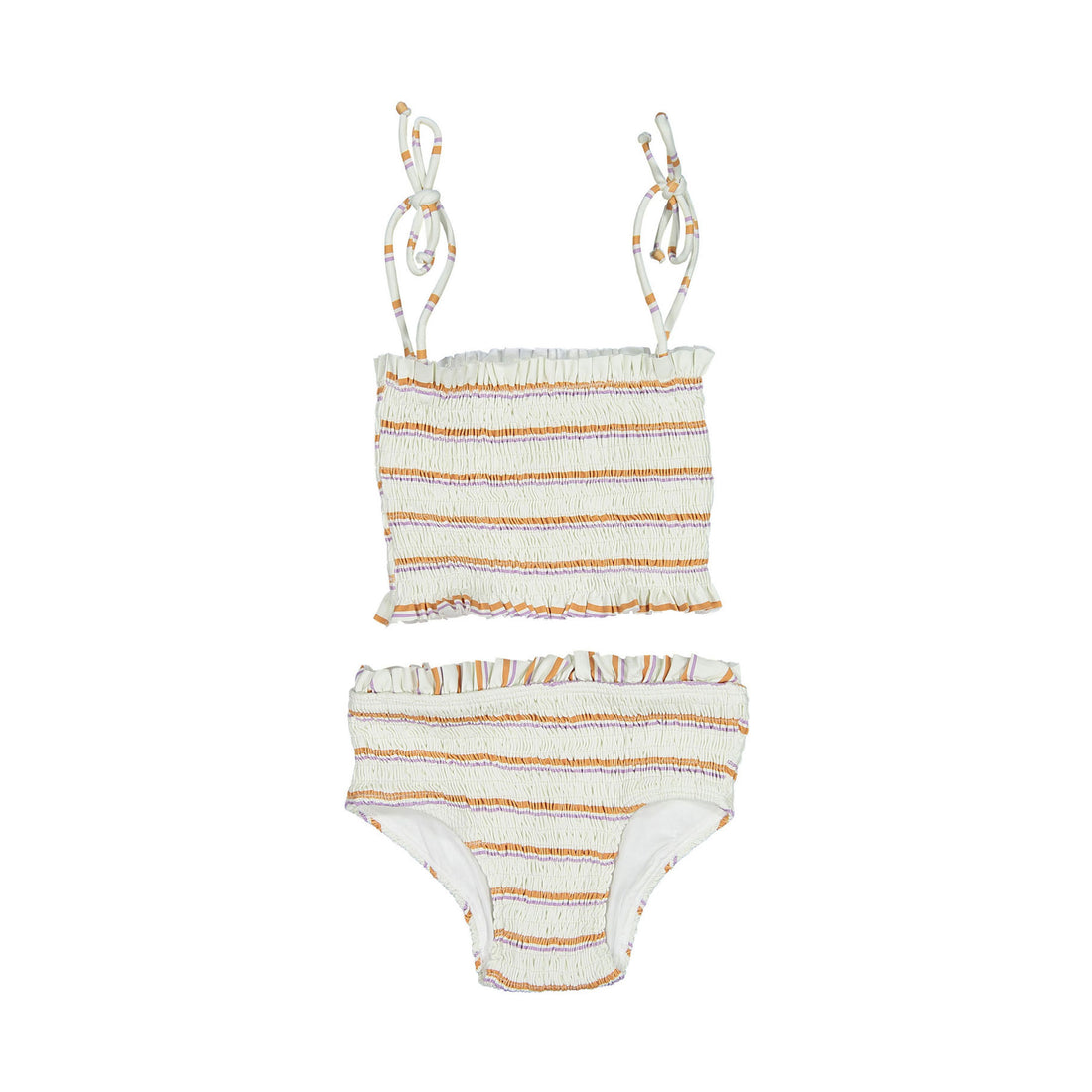 Fin and Vince Smocked Bikini Sunrise Stripe