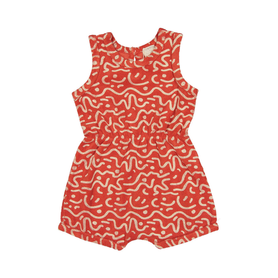 Fin and Vince Playground Jumper Overall Abstract Flame