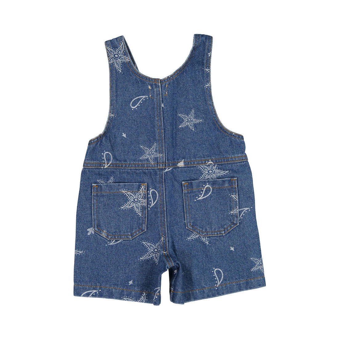 Fin and Vince Carpenter Overall Denim Paisley