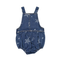 Fin and Vince Mini Overall Denim Paisley