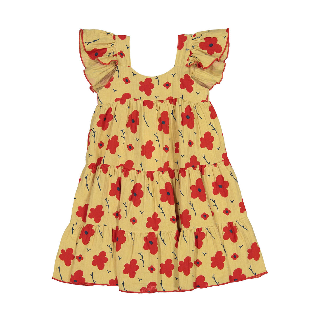 Fin and Vince Tiered Dress Magnolia