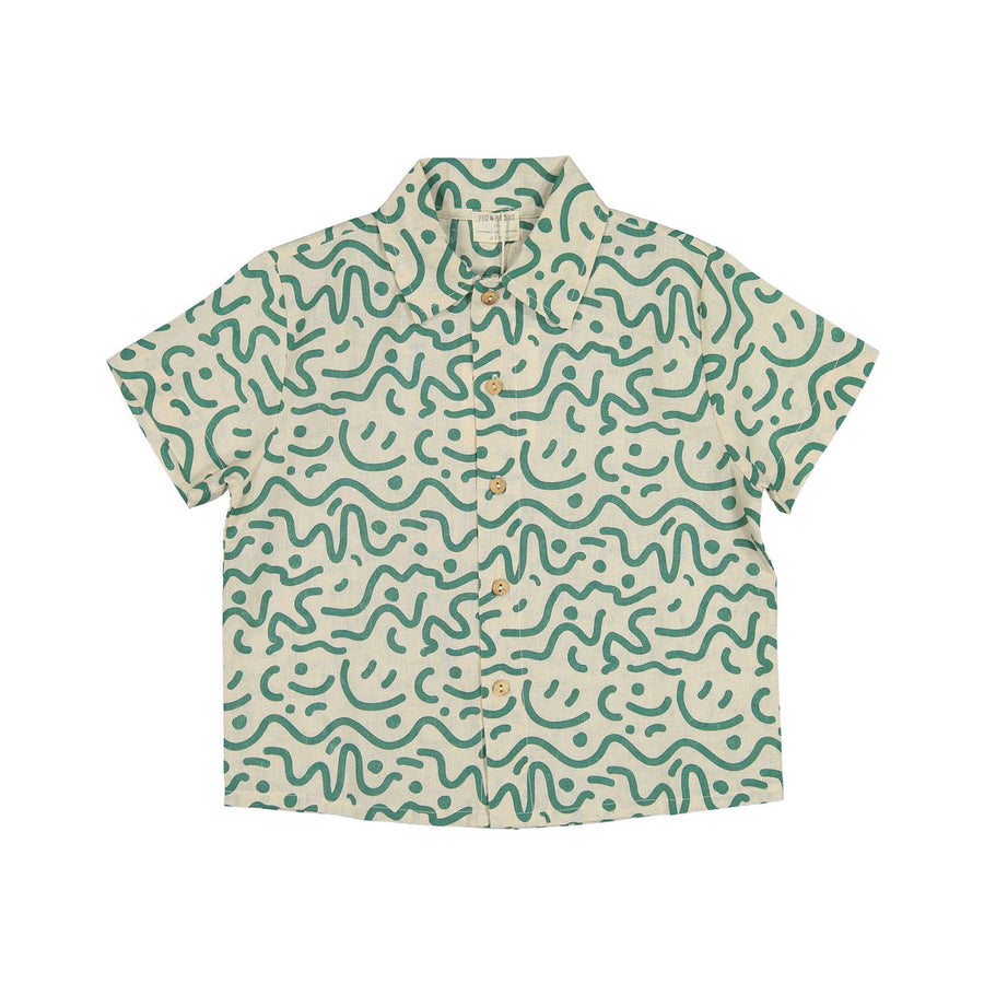 Fin and Vince Woven Button Up Abstract