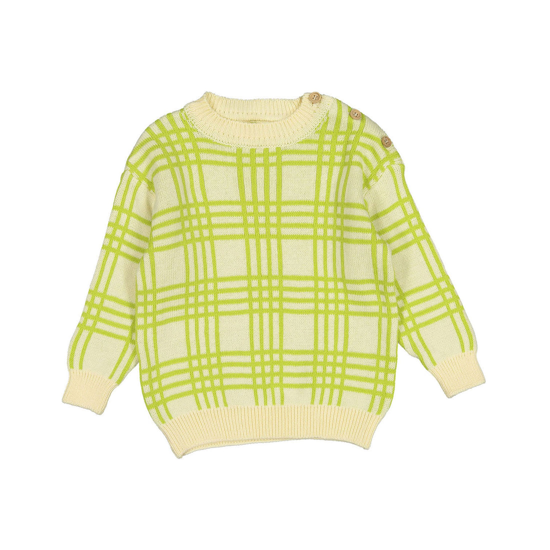 Fin and Vince Harbor Sweater Grass Plaid