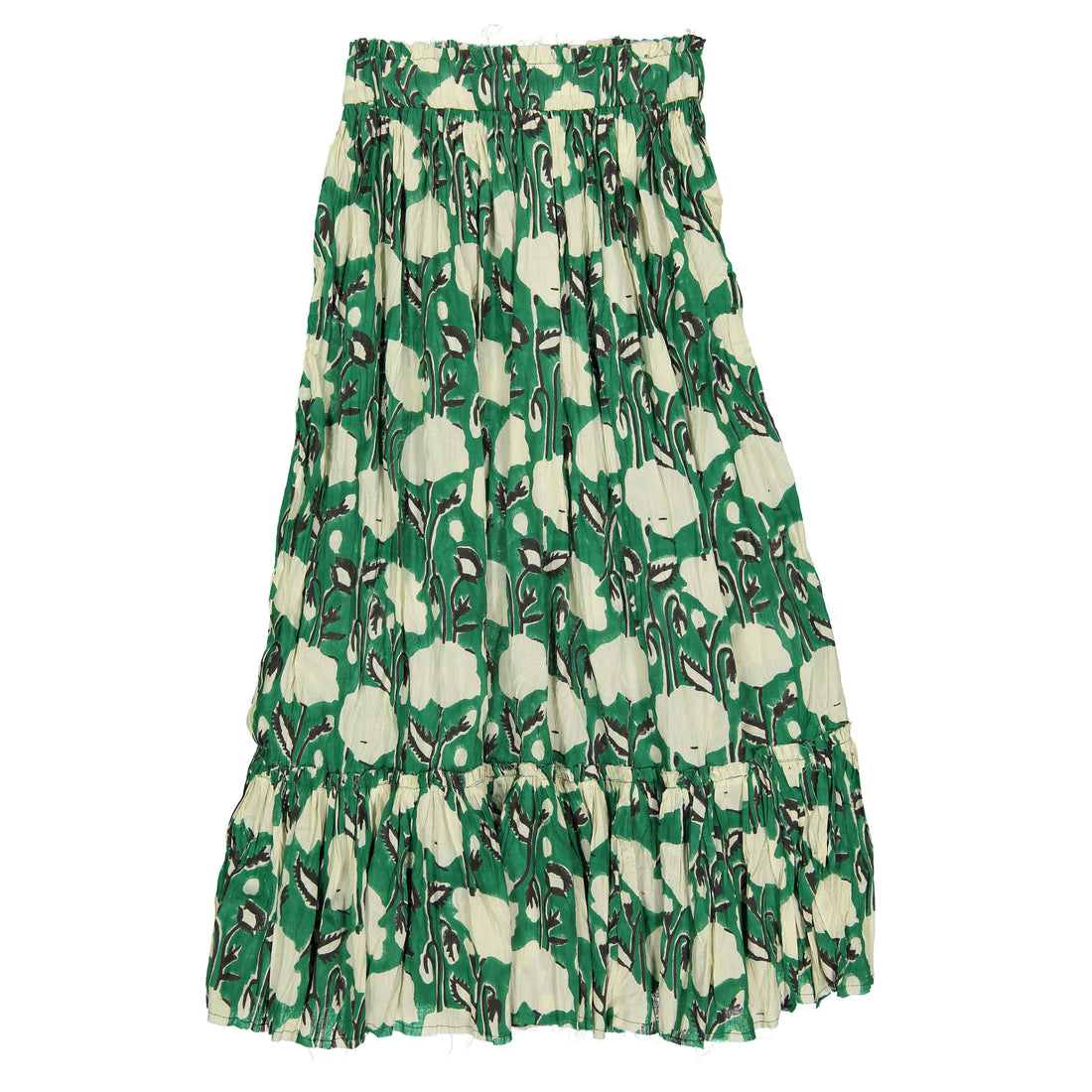 V DE VINSTER Green Flower Print Skirt