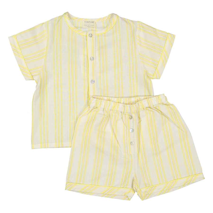 Fin and Vince Pj Set Honey Stripe