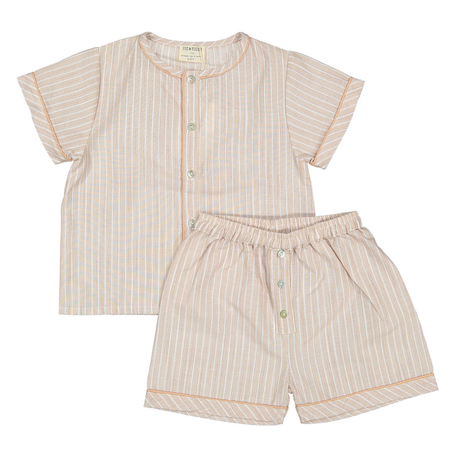 Fin and Vince Pj Set Cedar Stripe