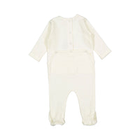 Bonton Cream Print Footie