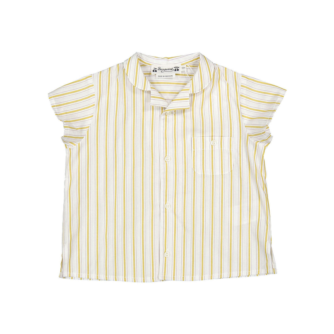 Bonpoint Beige Stripe Gerald Baby Shirt